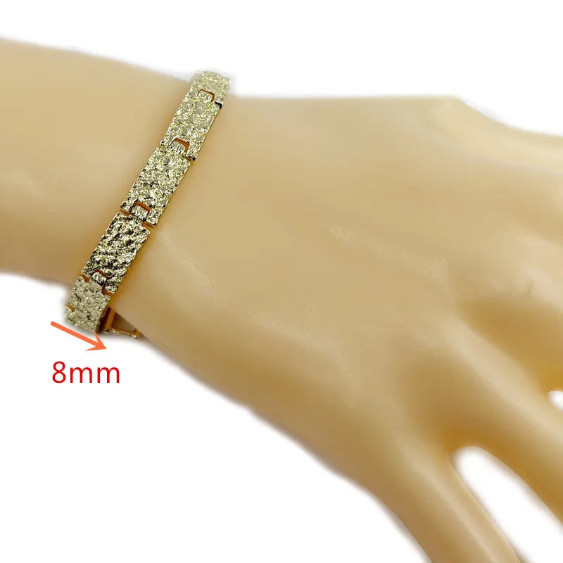 14k Gold Plated Nugget Bracelet