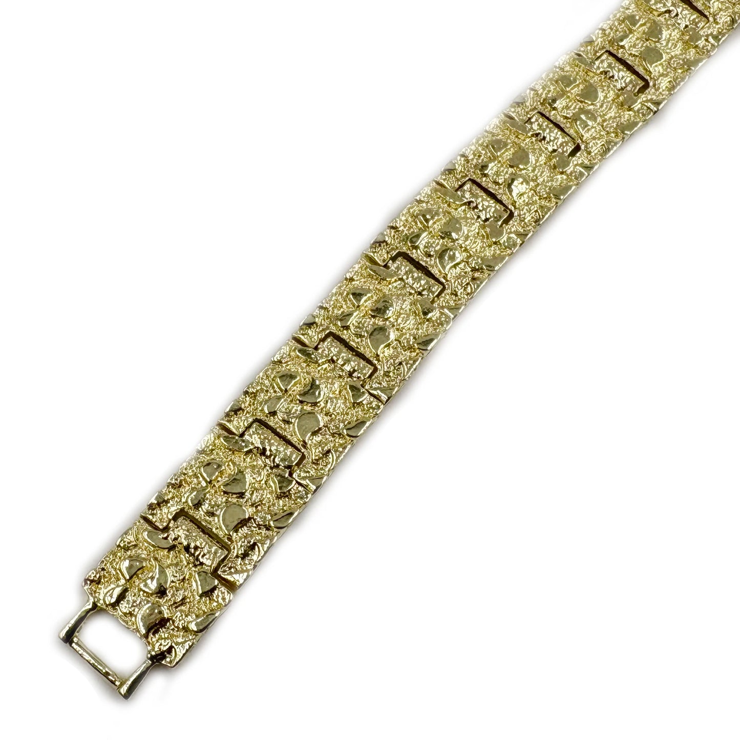 14k Gold Plated Nugget Bracelet
