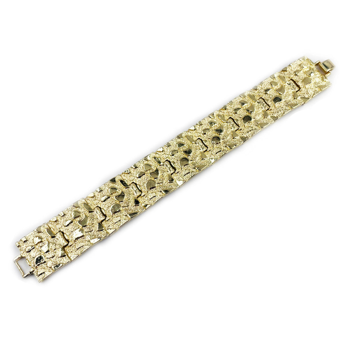 14k Gold Plated Nugget Bracelet