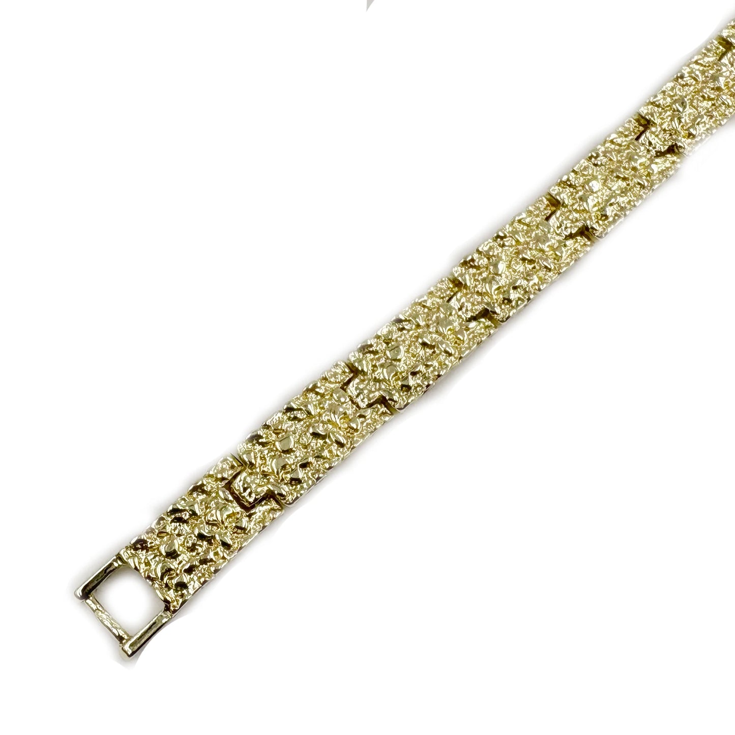 14k Gold Plated Nugget Bracelet