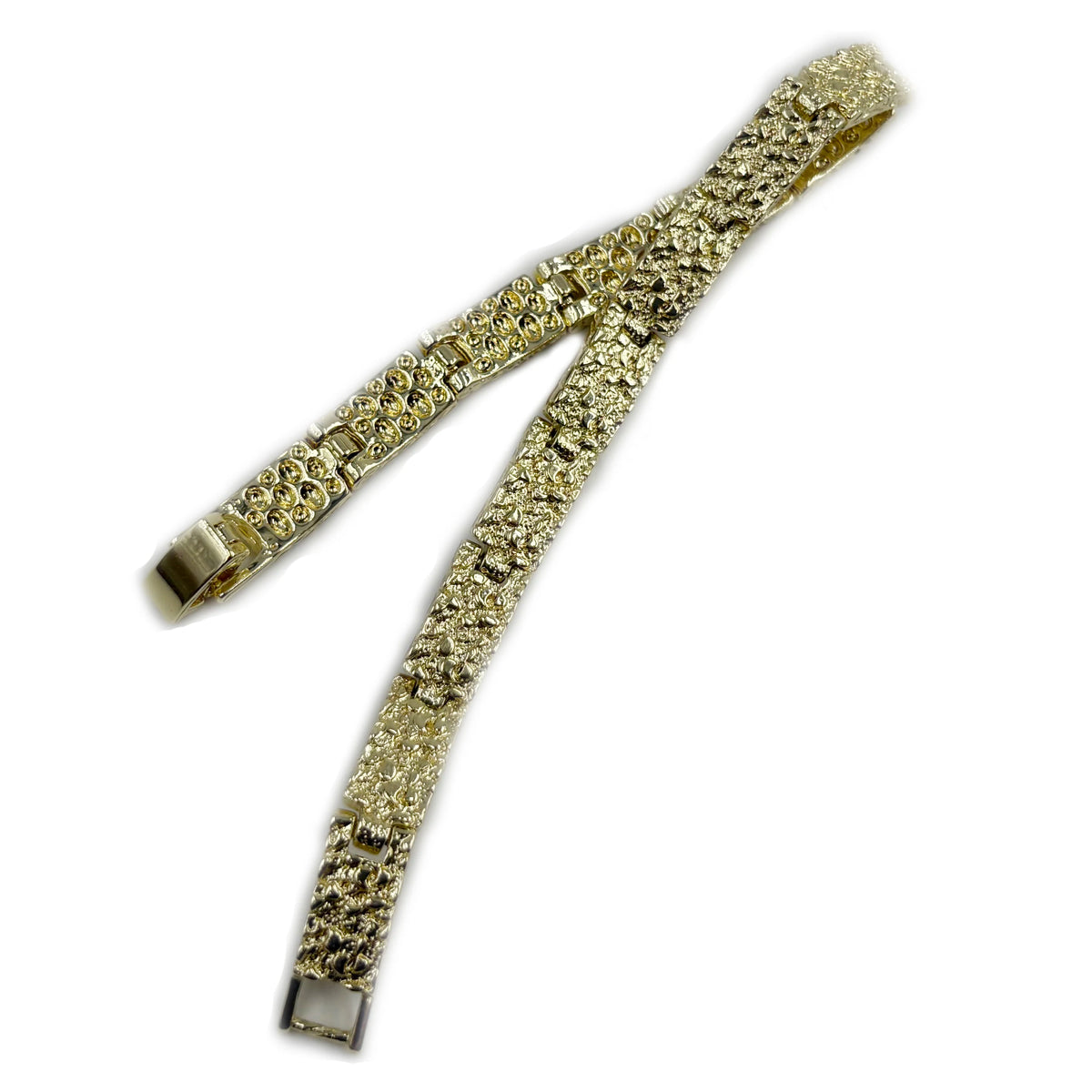 14k Gold Plated Nugget Bracelet