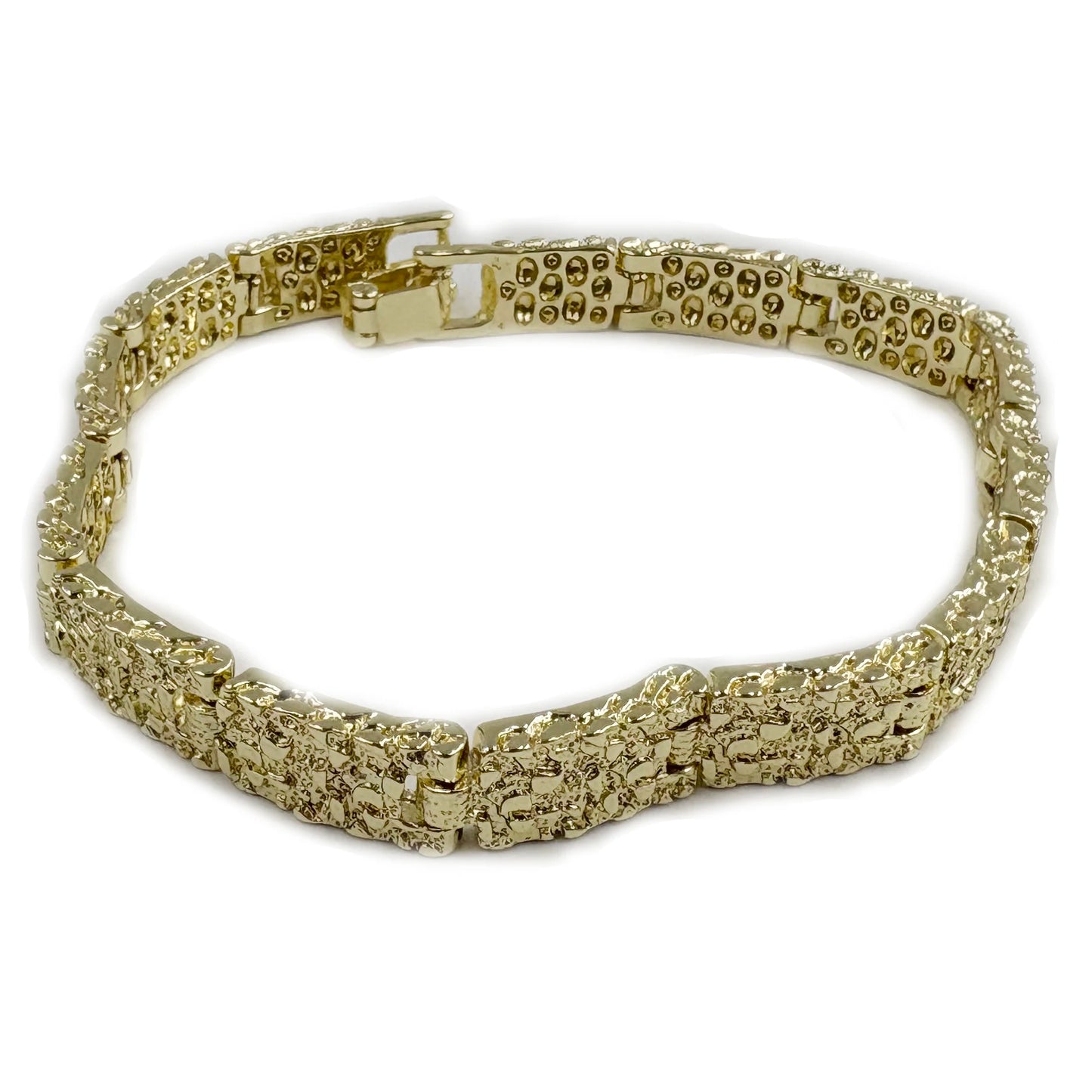 14k Gold Plated Nugget Bracelet