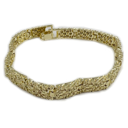14k Gold Plated Nugget Bracelet