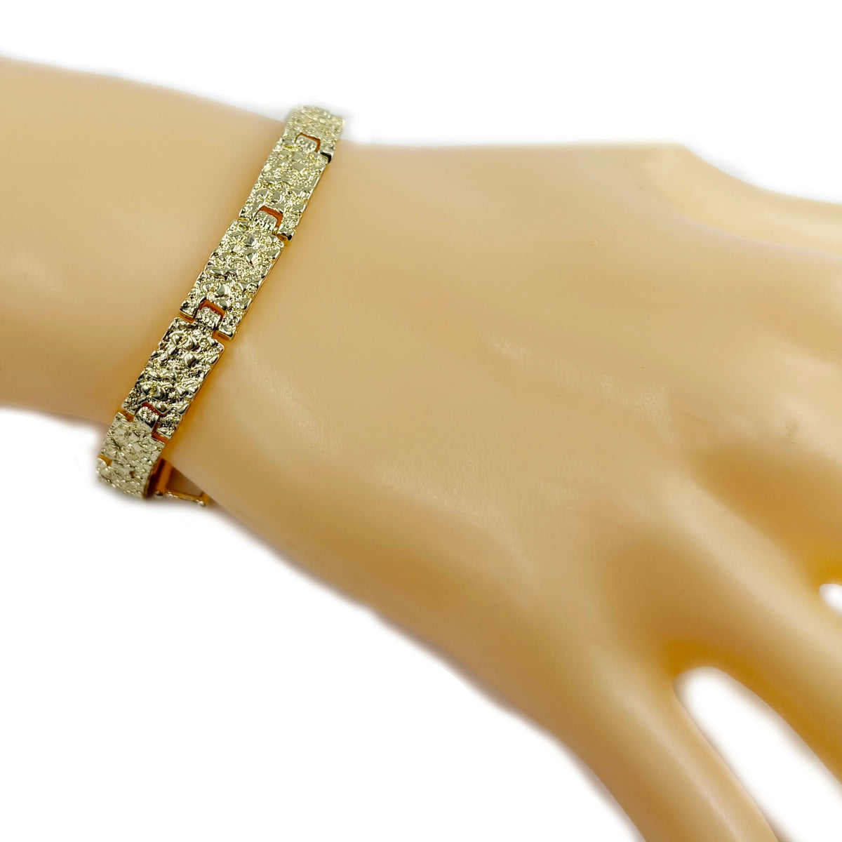 14k Gold Plated Nugget Bracelet