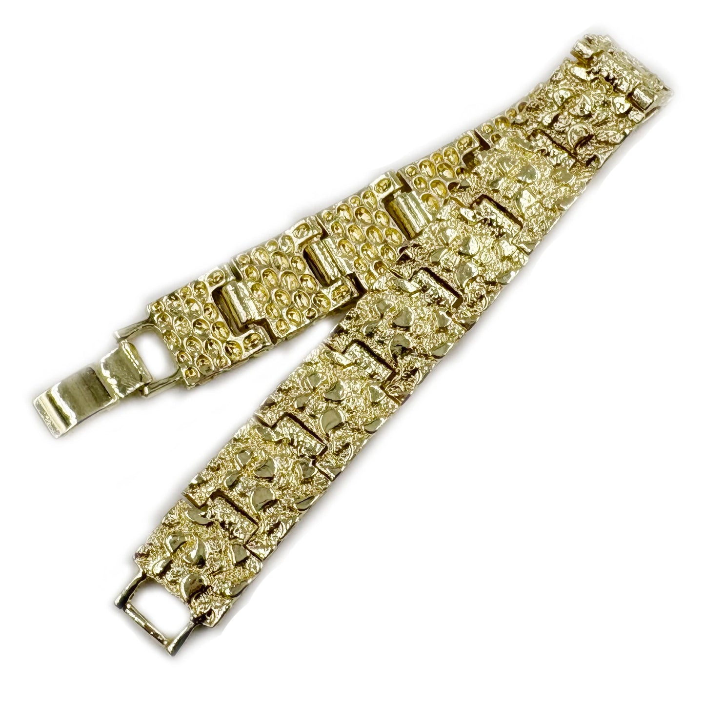 14k Gold Plated Nugget Bracelet