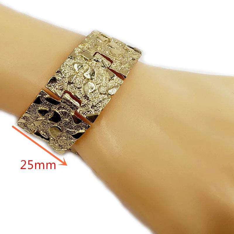 14k Gold Plated Nugget Bracelet