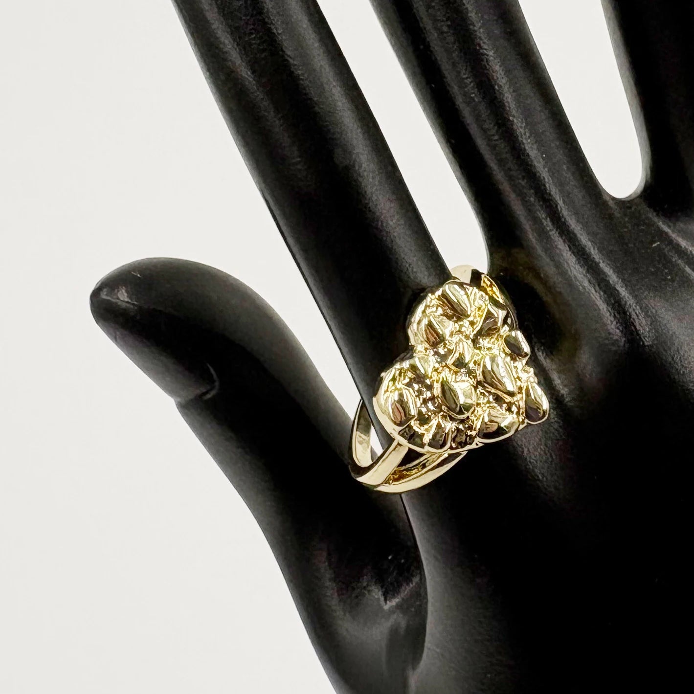 14k Gold Plated Nugget Heart Ring